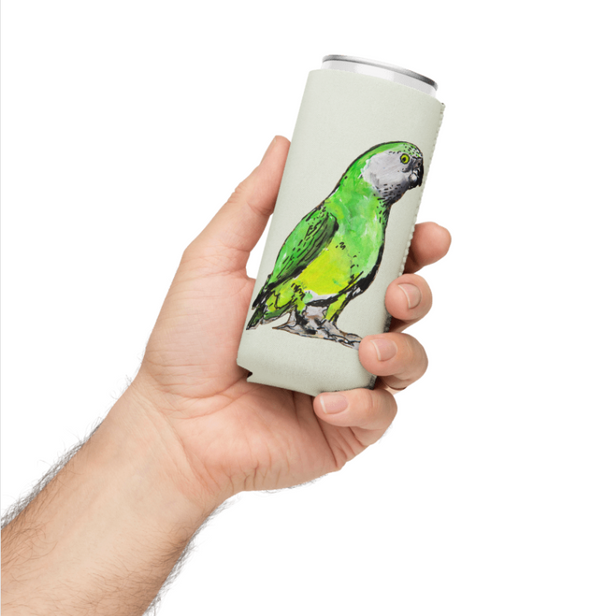 Can cooler with artwork by Damian Todd