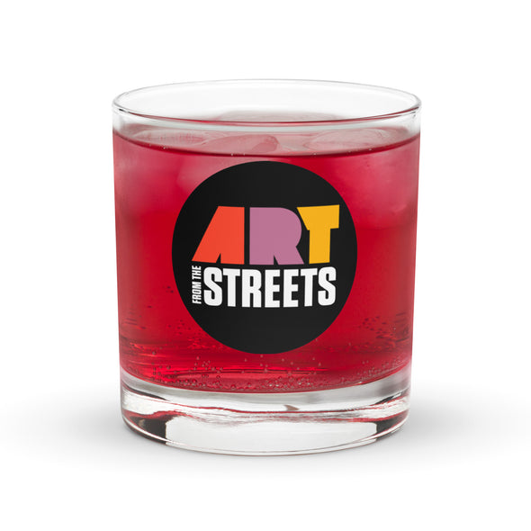 AFTS Logo Rocks Glass