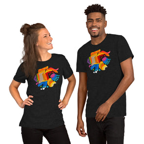 Unisex T-shirt with artwork by Marilyn Swartz